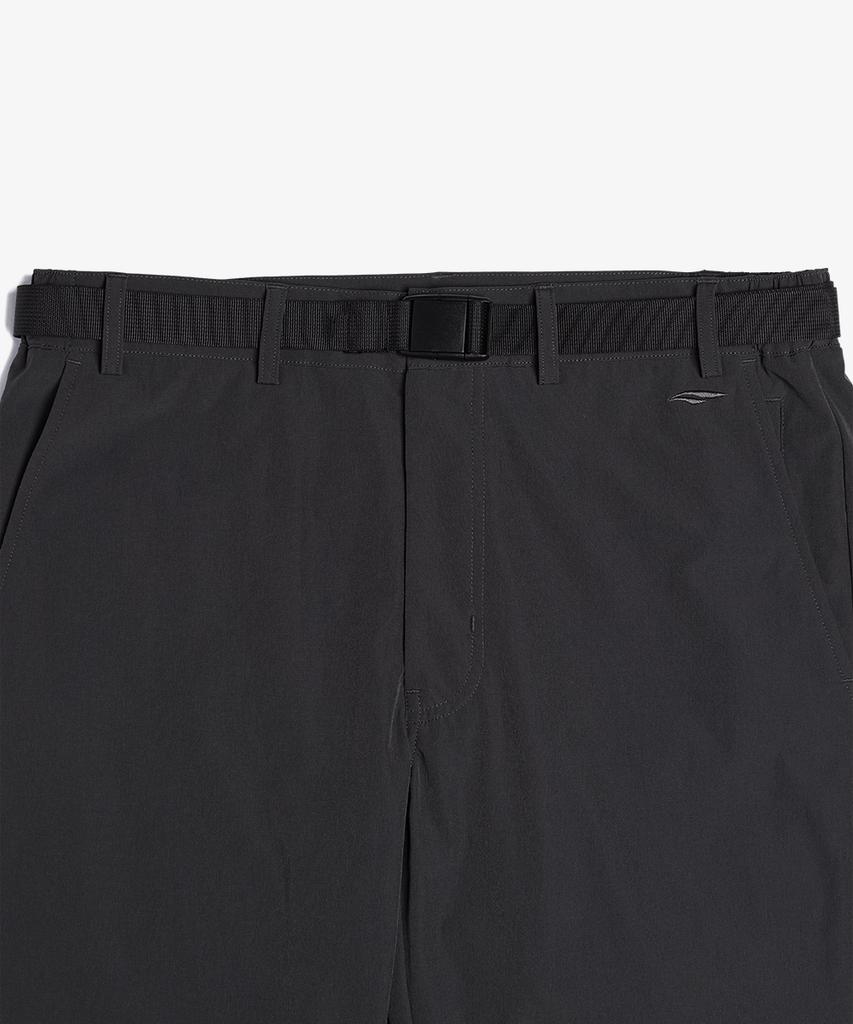 Baellob Plain Good Belt Pants Charcoal