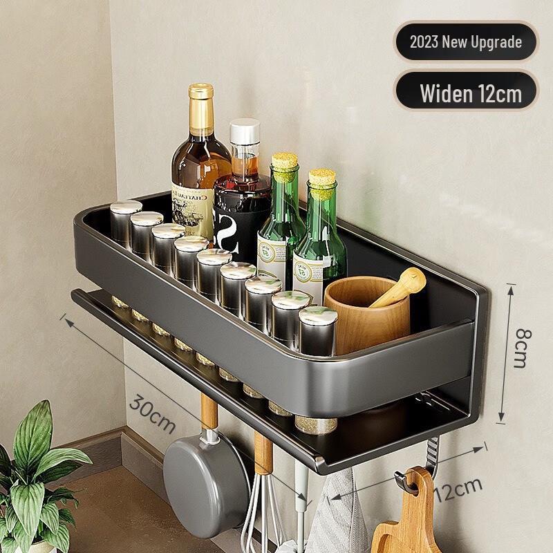 Drill-Free Kitchen Wall Storage Shelf