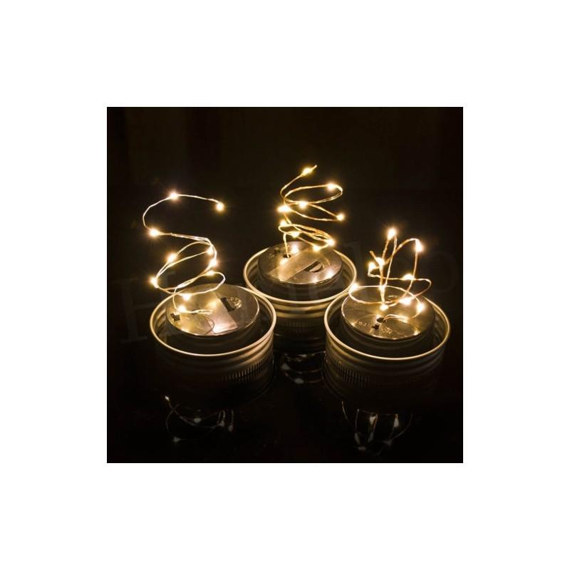 Premium Quality Led Fairy Light Solar Mason Jar Lid Light Color Changing For Yard And Room Decor