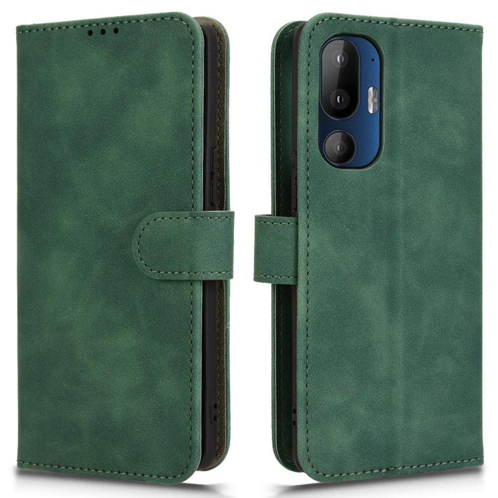 For HTC U24 Pro 5G Phone Case Skin-Touch PU Leather Wallet Magnetic Clasp Anti-Drop Cover