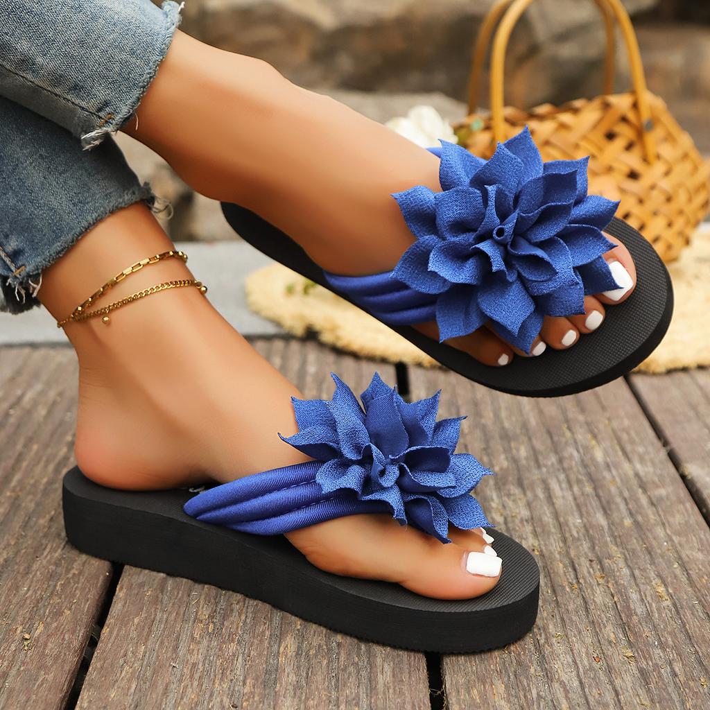 Flower Women Summer Casual Beach Home Shoes Sandals Flip Flops