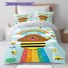 Biancheria da letto con motivo Hey Duggee, Set piumone Copripiumino Federa Regalo di compleanno per la casa(1 * copripiumino + 2 * federa, senza nucleo)