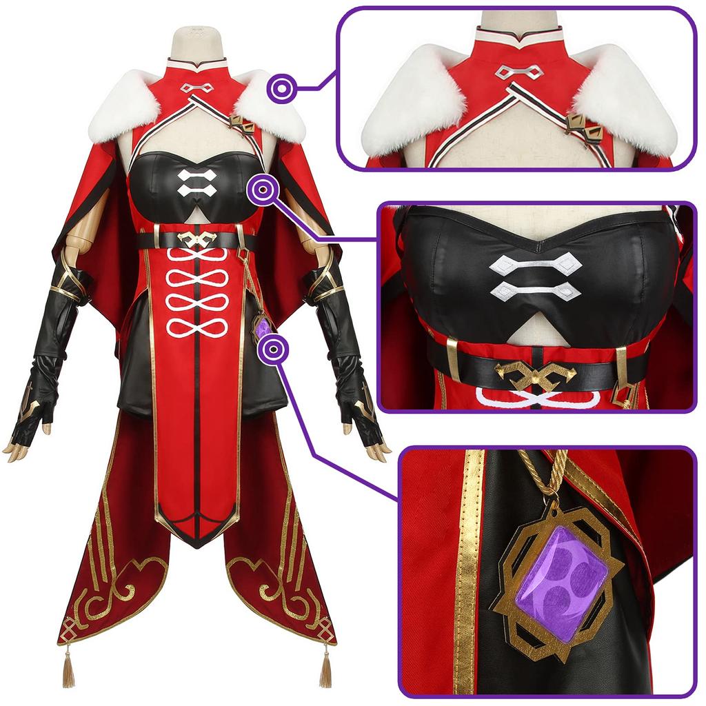 NSPSTT Genshin Impact Liyue Hokuto Cosplay Costume, Uncrowned Dragon King Hokuto Cosplay, Genshin Impact Style (Hokuto Cosplay, No Wig, Size XS)