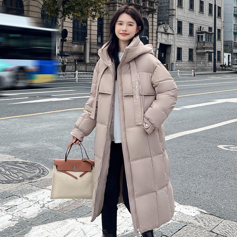 New winter thickened down cotton-padded jacket women's long over-the-knee loose cotton-padded jacket trendy
