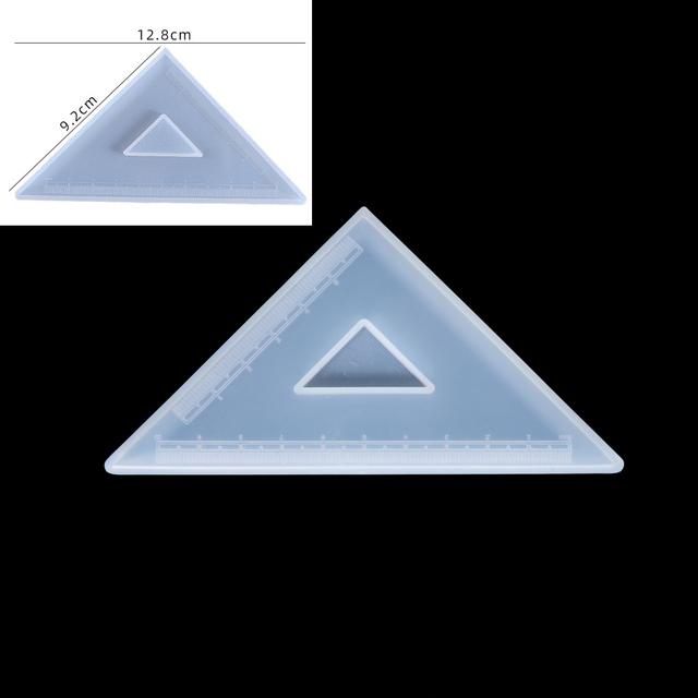 Expoxy Resin Silicone Mold Protractor Triangle Ruler Right Angle Ruler Resin Casting Molds For DIY Craft Stationery Making Tools