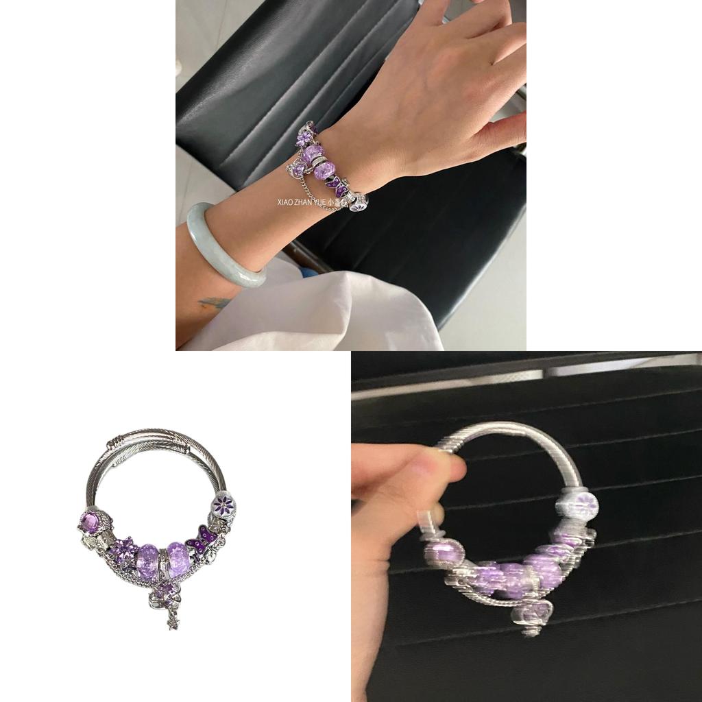 Vintagebeaded Bracelet For Women With Crown And Heart Designs