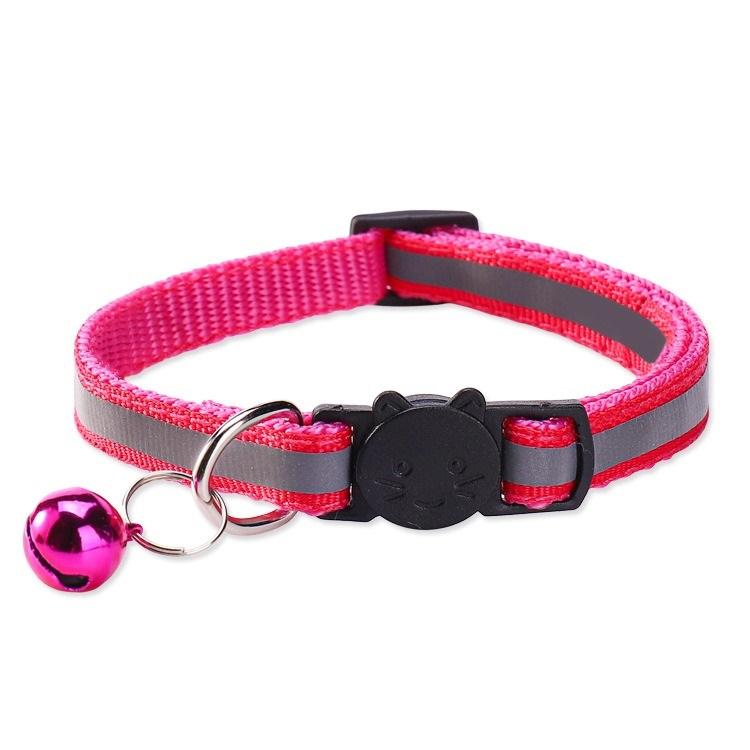 Cat Collar with Bell Cats Necklace Kitten Collar Breakaway  Collar Anti-strangling Armrests for Cat Necklace Pet Strap MBO02