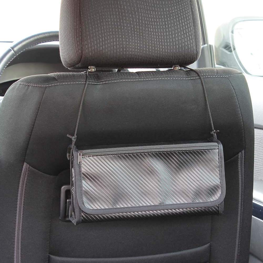 Napolex Fizz Car Tissue Case with Zipper Pocket for Masks and Other Can Fit Plastic Antibacterial and Car Accessory Items, Bags, Odor-Resistant,