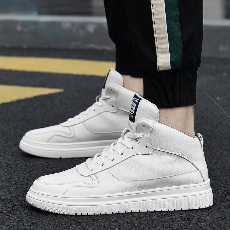 Echtes Leder Herrenstiefel Luxusmarke Schnürschuhe Herren Sneaker Mann Freizeitschuhe Handgefertigt Männerschuhe Freizeitspaziergang Stiefeletten