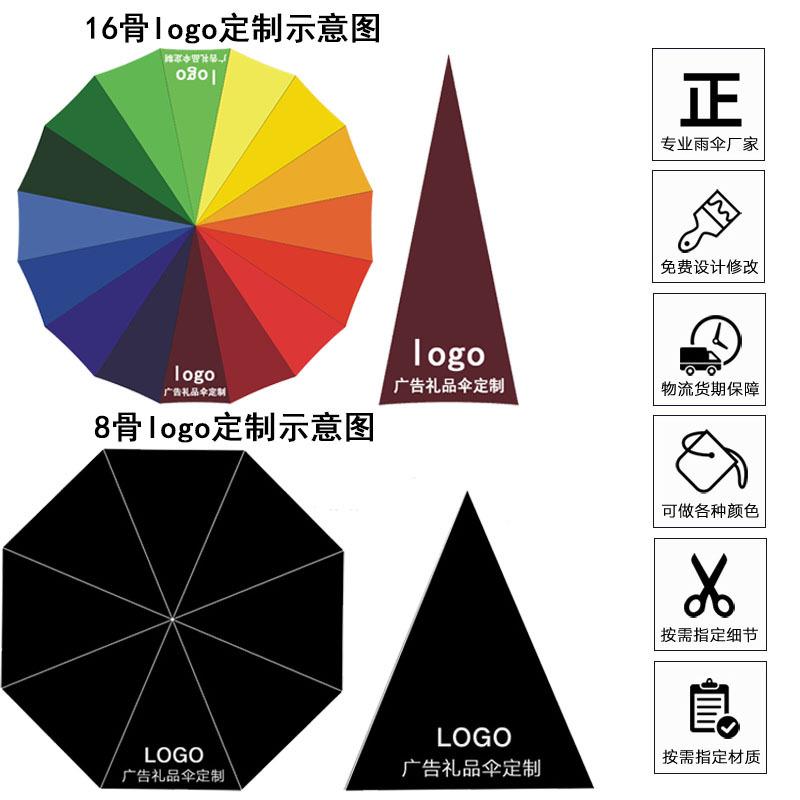 16-Bone long-handled umbrella reinforced automatic umbrella anti-wind umbrella men and women straight rod business umbrella rainbow
