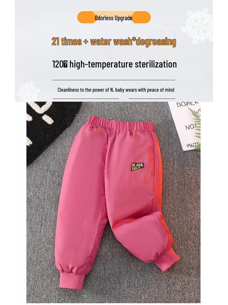 Children's Winter Down Pants - Thick, Warm, Fashionable Outerwear for Boys and Girls, Available In Small, Medium, Large Sizes