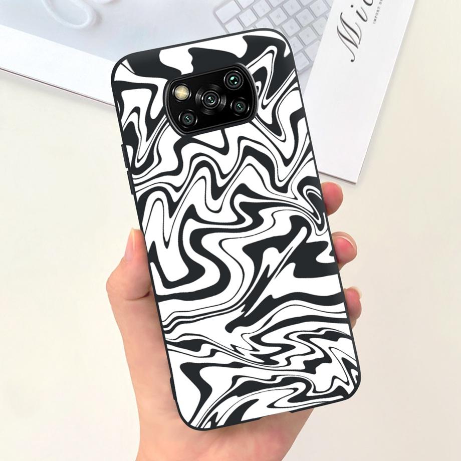 Pro Xiaomi Poco X3 Pro Pouzdro Poco X3 NFC Kryt Květina Roztomilý Kočka Malba Nárazník Skořápka Na PocoX3 X3Pro x3nfc Měkký Luxusní Silikon
