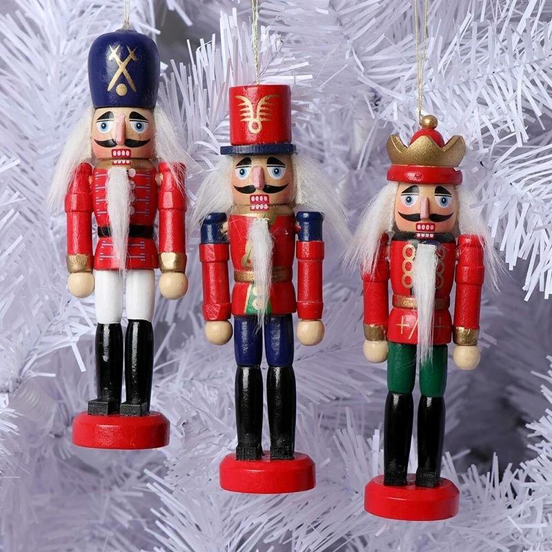 12cm Nutcracker Puppet Ornaments Desktop Decoration Cartoons Walnuts Soldiers Band Dolls Nutcracker Miniatures