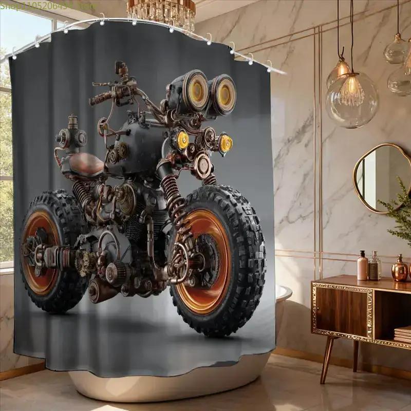 1pc Bathroom Shower Curtain, Model Painting Competition, Model Competition Section Shower Curtain, with 12 Hooks, 180*180Cm Ba