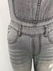 Tuta alla moda a strappi slim-fit per donne europee e americane