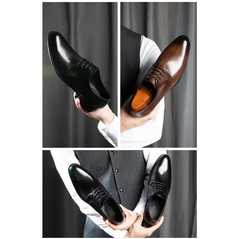 Hot Seller Business Casual Shoes Trend Patent Leather Men Wedding Shoes Oxfords Shoes Designer Pointed Toe Shoe