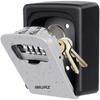 Key Box - Secure - Wall Mount - 4-Digit Combination - Waterproof and Rust-Resistant
