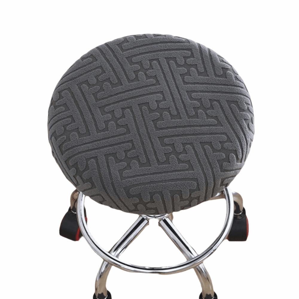 Easy Care Stretchable Bar Round Stool Cover Breathable Soft Seat Protector Elastic Skin-Friendly Chair Slipcover Home Use