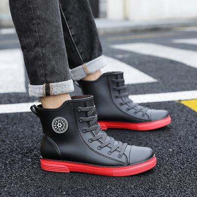 New  Waterproof Rain Shoes for Men Outdoor Anti Slip Fishing Boots Work Kitchen Wear-resistant Rain Shoes for Men Boots