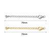 10pcs/lot Stainless Steel Extension Chains Link Jump Rings Lobster Clasps Connectors For Bracelets Necklace DIY Jewelry Making