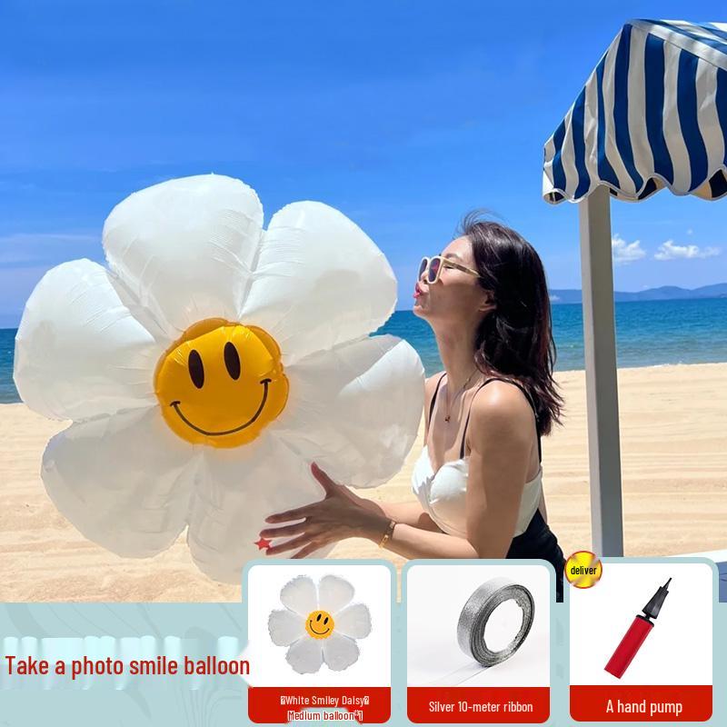 Beach Travel Balloon Photo Props for Team Building and Outdoor Shoots