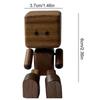 Handmade Shaking Wooden Man Figurine Car Decoration Small Ornaments Leg-swinging Robot Figurine Cute Wood Man Car Good Creative