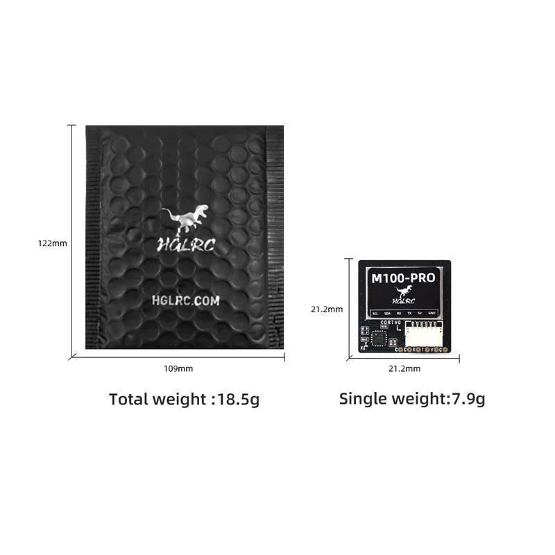 HGLRC M100-PRO GPS 10Hz QMC5883L compass 120 Receiving channel for FPV Racing Drone Quadcopter Freestyle RC Drone Parts