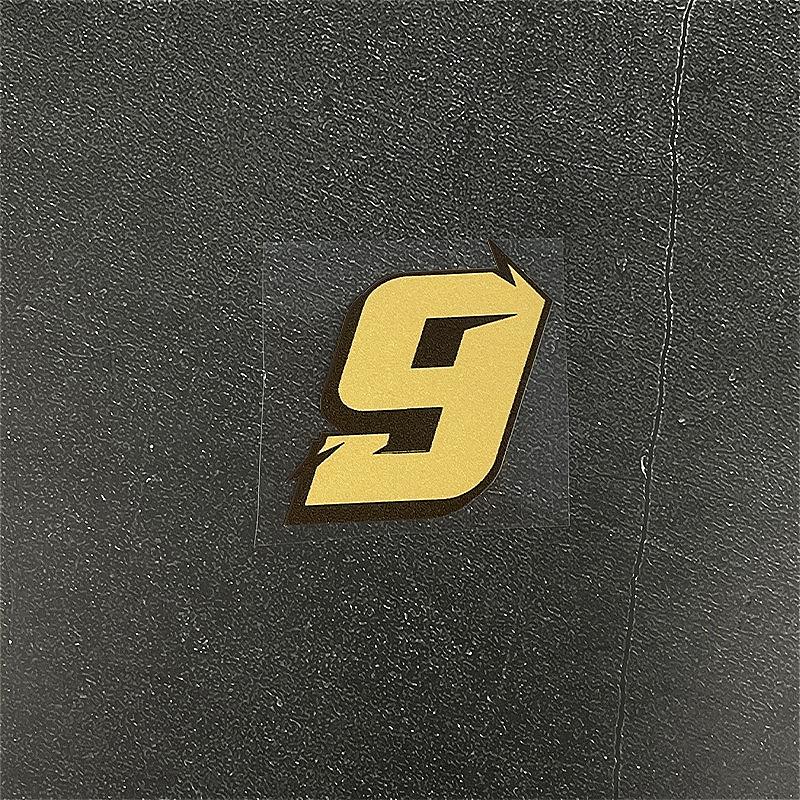 1PC Matte Gold Number 0-9 Motorcycle Stickers Waterproof for DIY Motorbike Fuel Tank Helmet Windshield Universal Vinyl Decals