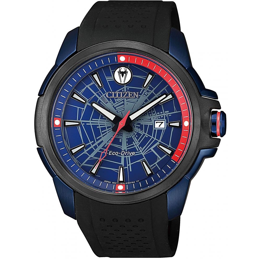 

[Citizen] Часы [Модель Человека-паука] с оригинальной коробкой AW1156 01 W мужские черные