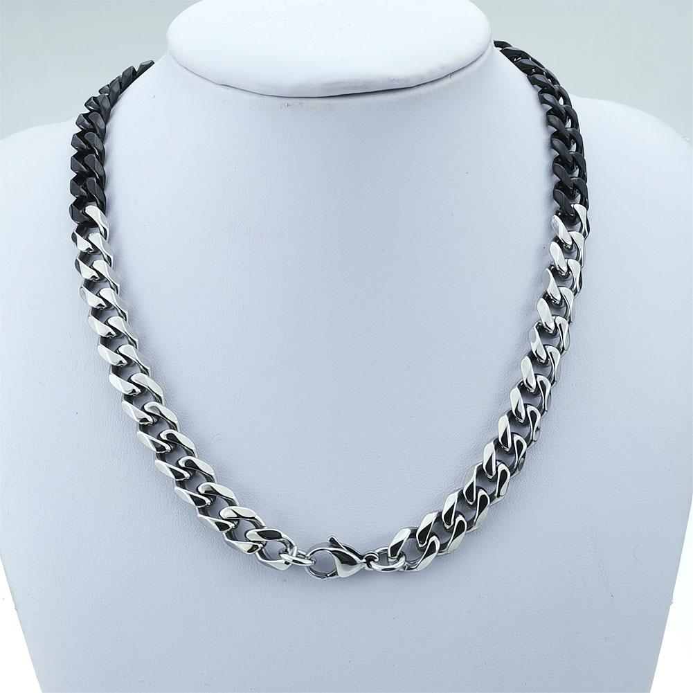 New 316L stainless steel primary colors and black dual Hip hop necklace Jewelry