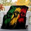 1pc Rasta, Fist Outdoor Flannel Blanket Soft Warm All-Season Throw for Sofa Bed Car Camping Office, Cozy Gift Idea1321S