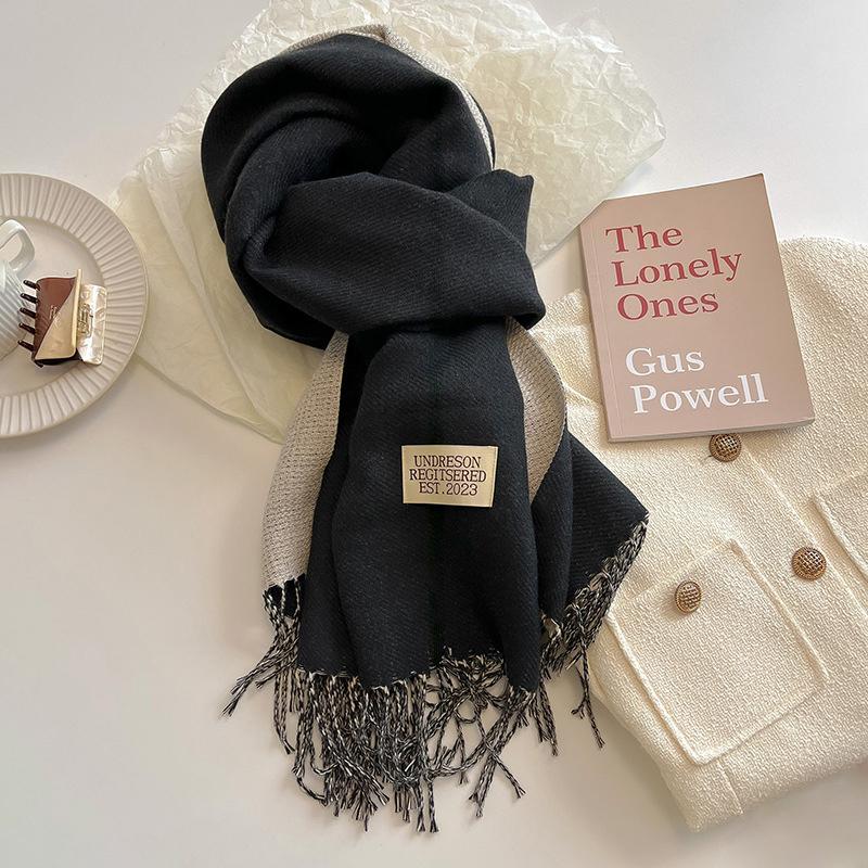 31Colors Fashion Cashmere Scarf for Women Warm Winter Solid Color Double Sided Wraps Neckerchief Poncho Echarpe Pashmina Stoles