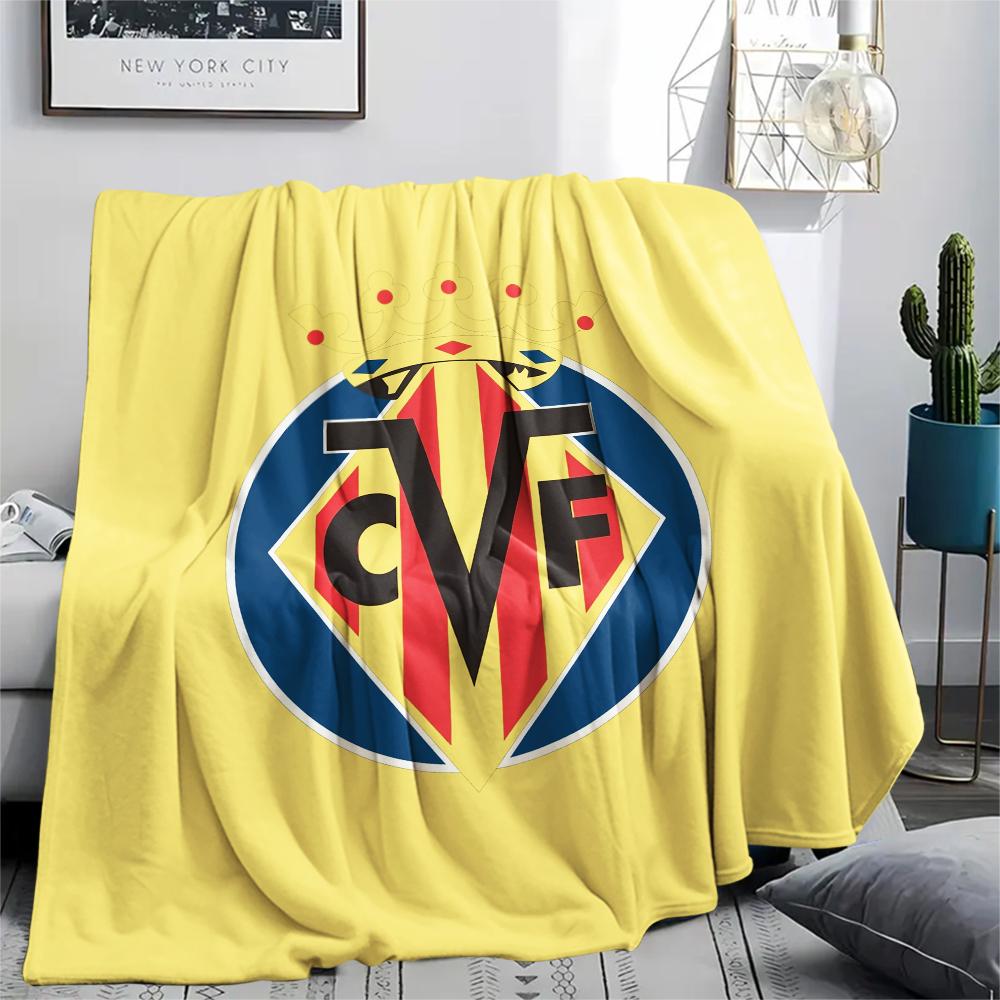 

Villarreal CF,pattern Flannel Blanket, High quality Comfortable for All Seasons, Home Decor, Warmth and Comfort, Perfect for Gifts. 80cm x 120cm