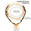 Sweet Cool INS Heart Alloy Pendant Necklace Unique Exaggerated Sexy Leopard Print Clavicle Chain for Women Daily Party Streetwear Jewelry Accessories