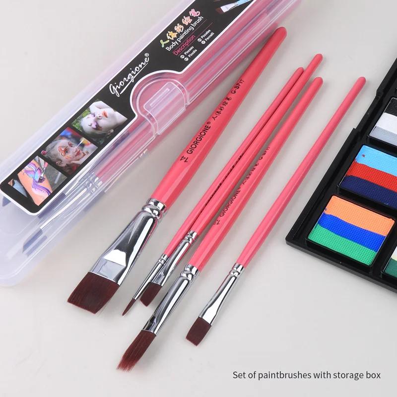 Artist Watercolor Painting Brushes 7/10/17pcs Tools Set Face Body Art Painting Brushes Kits Multifunctional Brushes Art Supplies