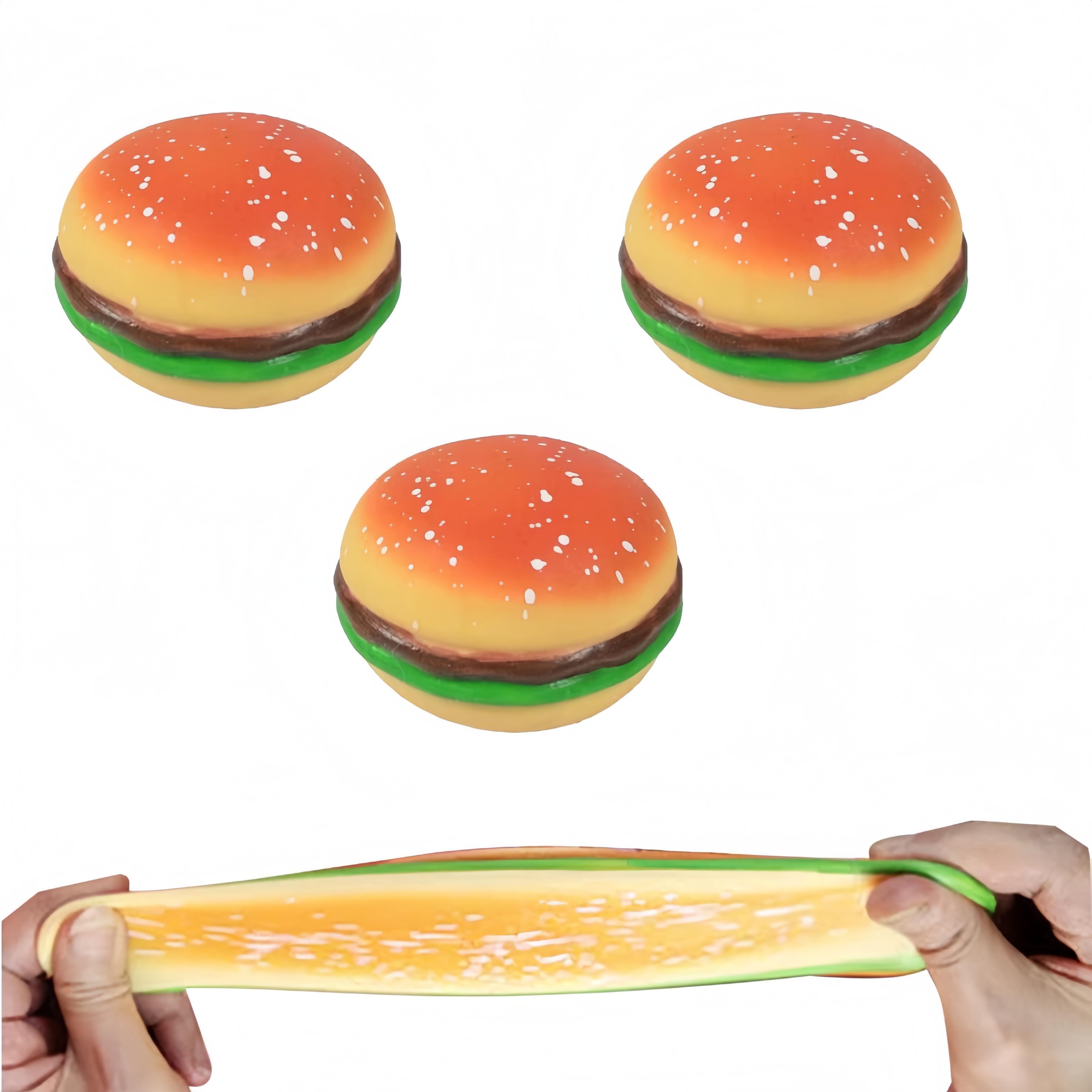Bai Fen Bai Toys Squishy Hamburger Stress Ball Autism Sensory Toy Stress & Anxiety Relief Fidget Toys Pinch Decompression Toy