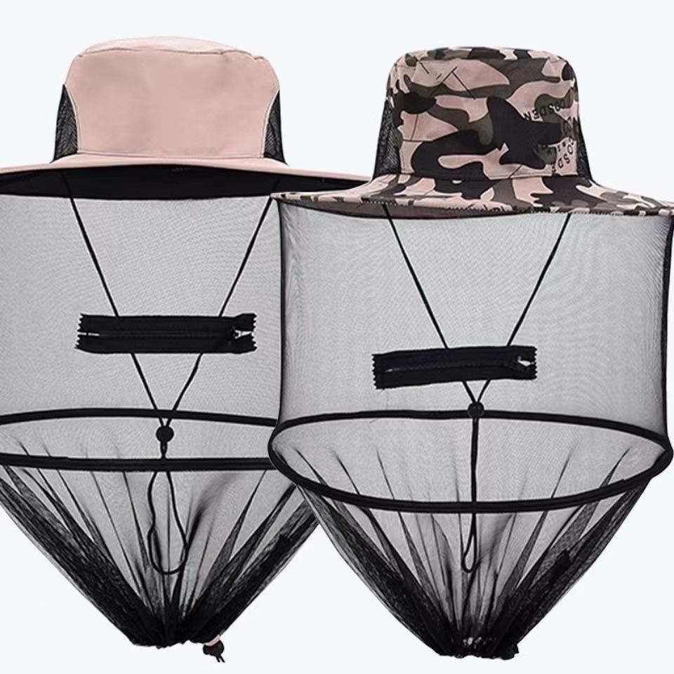 

Відкритий капелюх від сонця: Сонцезахисний крем, Захист від комарів та комах, Захист від бджіл, Ідеально для риболовлі та нічних заходів