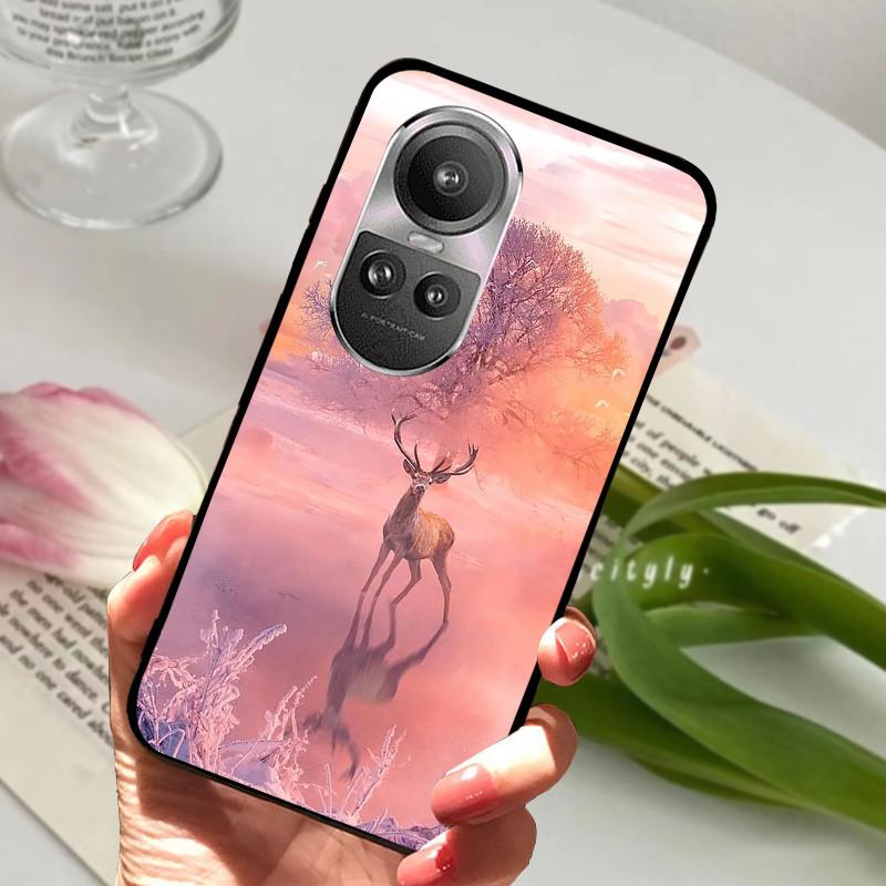 For Oppo Reno 10 5G CPH2531 Case Reno10 Shockproof Soft TPU Silicone Phone Cover For Oppo Reno 10 Pro 5G CPH2525 Funda Cartoon