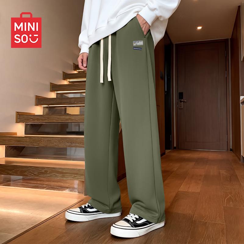 MINISO Men s Youth Straight-Leg Casual Sweatpants M