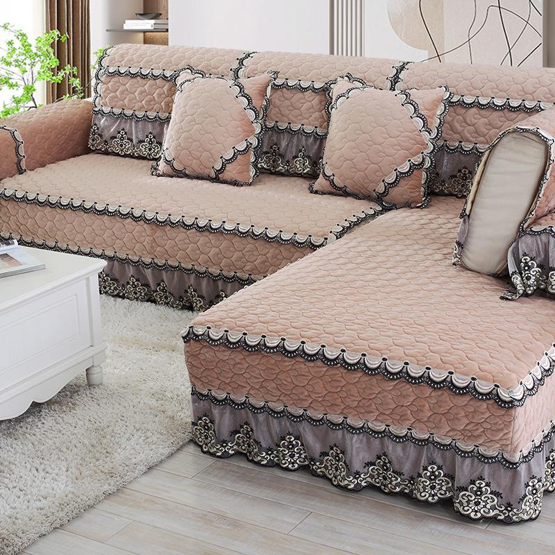 Winter Short Plush Sofa Cushion Padded Non-slip Sofa Cover Sofa CoverGuifei Combination Sofa Cushion.