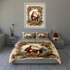 Santa-themed Holly. Bedding Duvet Cover Sets Duvet Covers Pillowcases Gifts (1 * Duvet Cover 2 * Pillowcases, Without Duvet Insert)