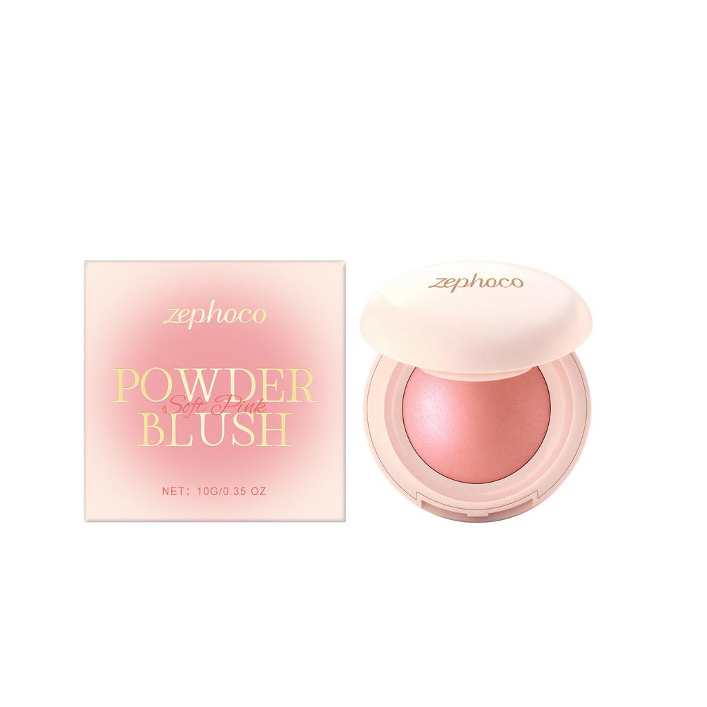 Zephoco Powder Blush Brighten for Mature Skin Natural Finish Silky Smooth Formula High Pigment Face Cosmetics Cheek Blush Powder