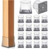 24 Furniture Sliders Hardwood Floor Chair Leg Protectors Feet Large Square