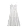 Kaslead New Arrival Women's Clothing Fashion Style Fashion Cotton Decorated Row Button Sling Dress Uwl740051