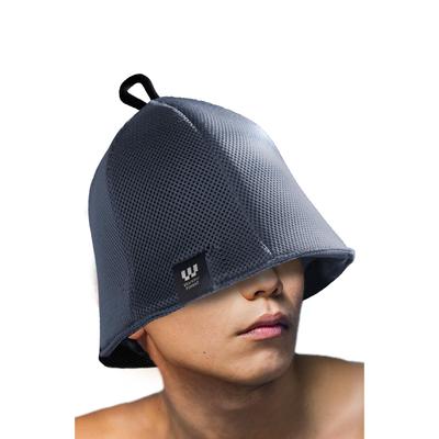 Wander Forest Sauna Hat Extra Deep for Men and Damage Dark Gray (Quick-Drying Double-Layer Mesh), Thick, Large, Mesh, Double-Layered, Non-Steamy,