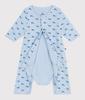 Bodyjama A0CIQ Light 12 Months 74cm [Petit Bateau] Blue/Blue