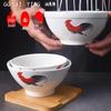 Retro Classic Rooster Design Multi-Purpose Bowl: Perfect for Soup, Noodles, Rice, and More!