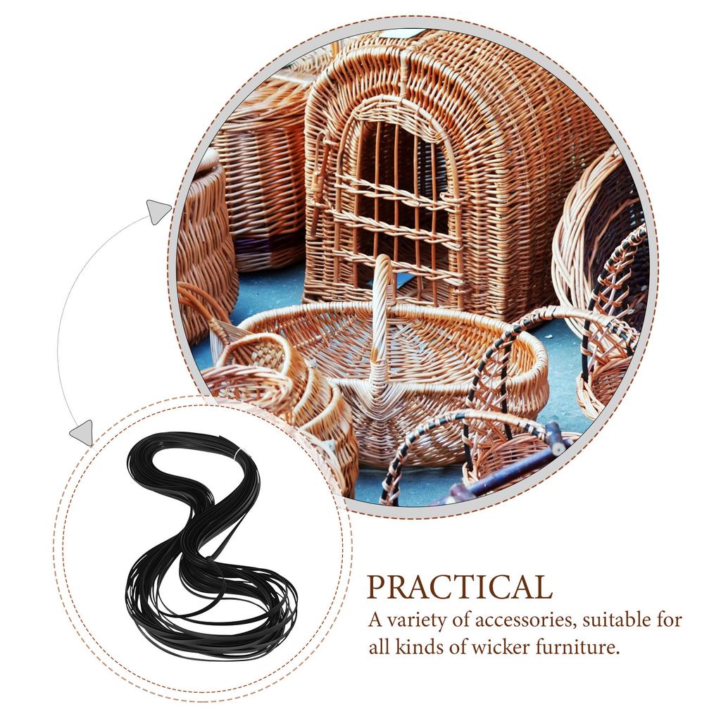 1 Roll Pe Rattan Repair Kit 5Mm×30M Diy Furniture Basket Chair Sofa Repair Plastic Wicker Weaving Material Handicrafts Crafting