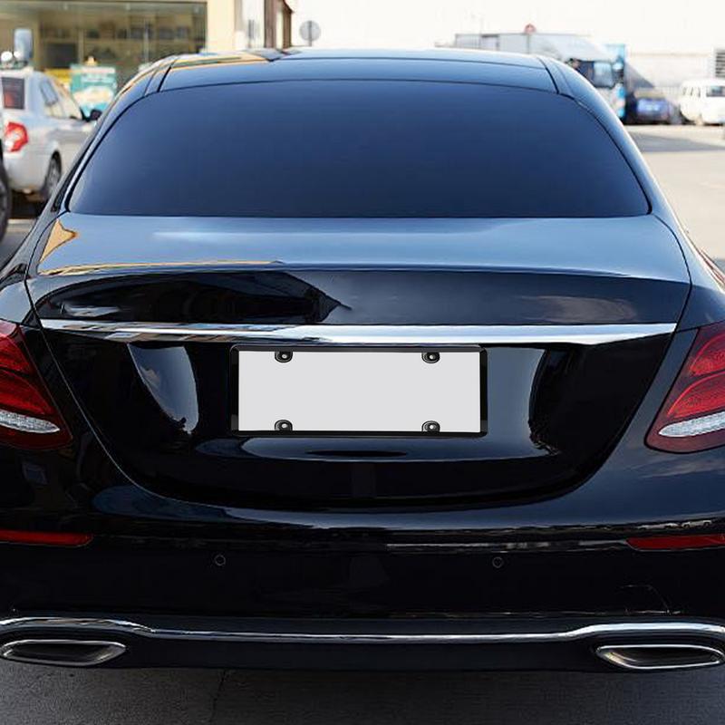 2pcs Tinted License Plate Covers 2 Pcs Car License Plate Tinted Tag Shield Anti-Speed Red Light Toll Camera Stopper Plate Photos