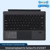 Microsoft Surface Pro Series Thin Light Bluetooth Magnetic Keyboard with Colorful Backlight